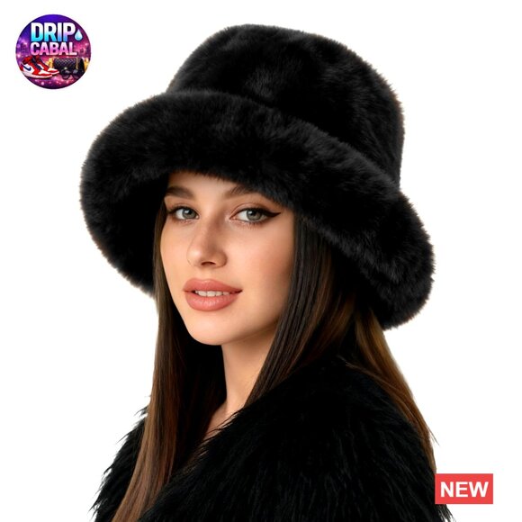 Faux Fur Bucket Hat with Moldable Brim, Warm Winter Fisherman Cap main image 5